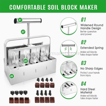 Hot sale Manual Soil Block Maker 8 Soil Blocker garden Soil Blocking Tool for Seed Stater Tray garden hand tools